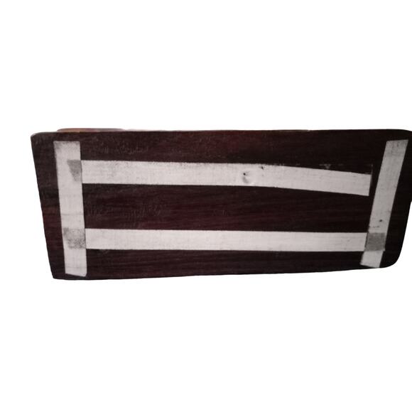 Vintage 60s Hand Carved Solid Wood Elephant Bookends Pair Heavy Rustic Folk Art - Picture 9 of 10